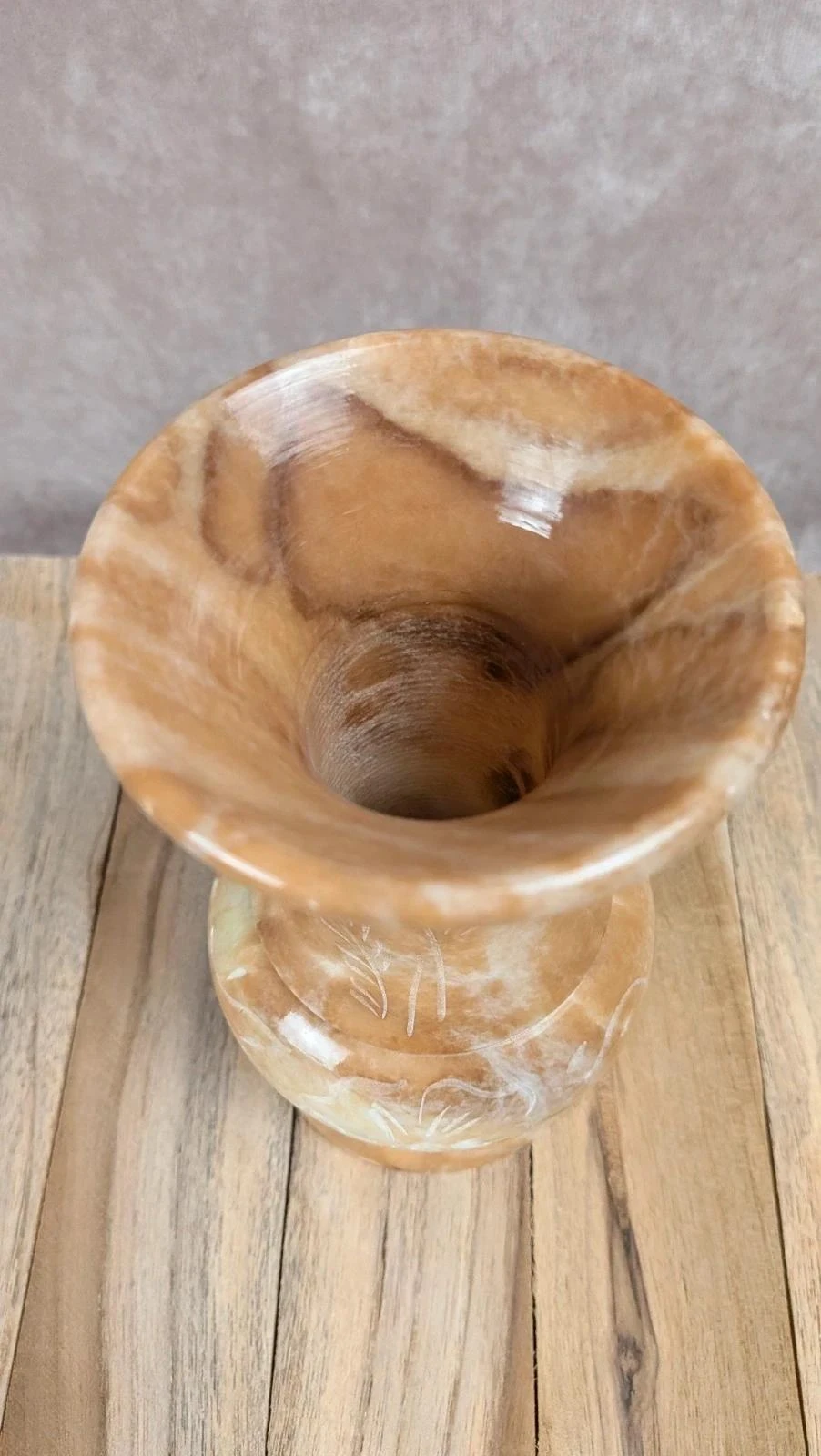 Gegraveerd onyx decoratief vat – photo 4